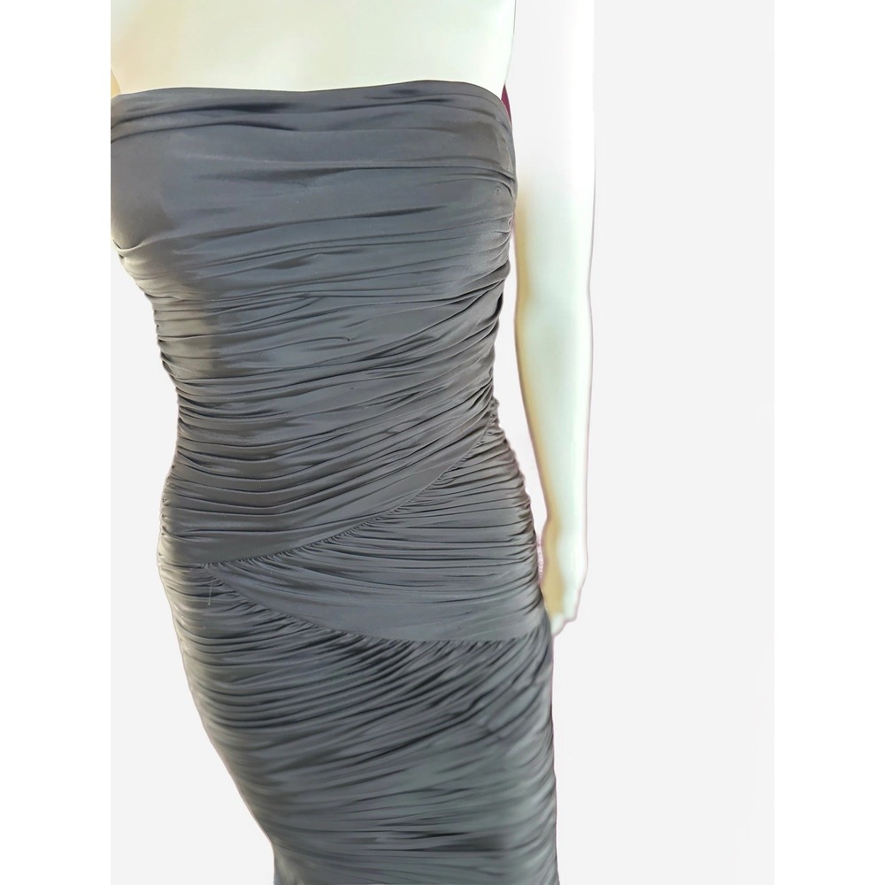 Bee Darlin Black Strapless Ruched Maxi Dress Size 3/4 Prom‎ Formal Gown